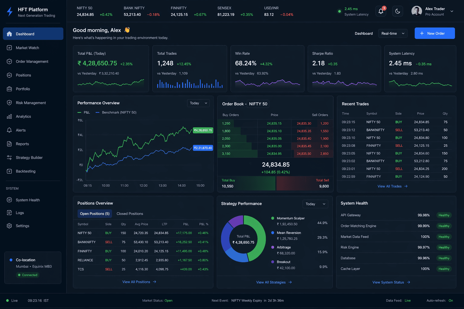 FinTech Next.js Dashboard App Interface